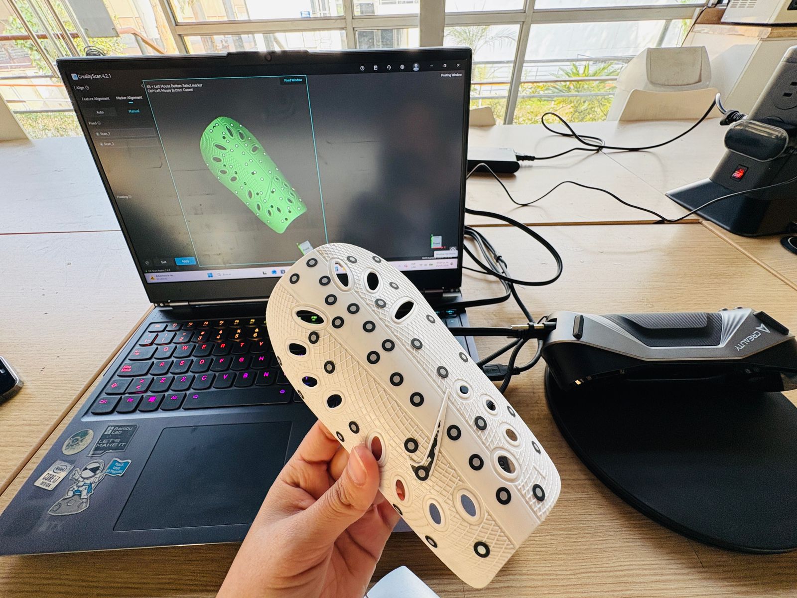 Hero shot - 3D scanned shin guard